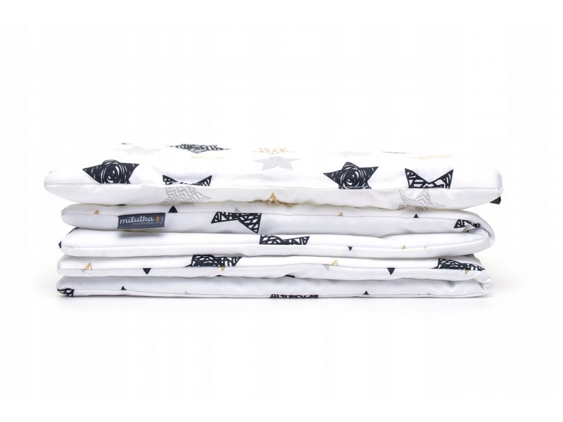 Pościel z wypełnieniem | Czarne gwiazdki