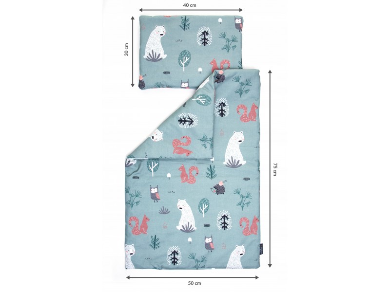 Pościel z wypełnieniem | Zielony las