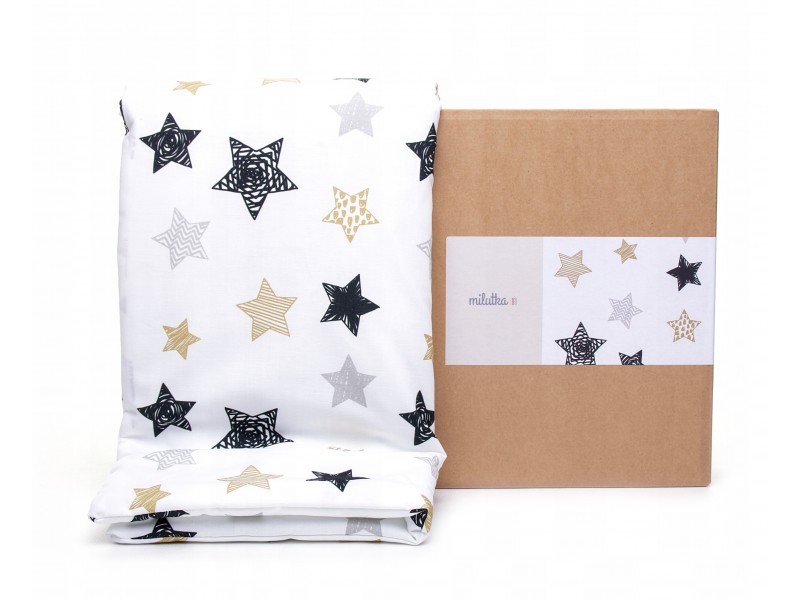 Pościel z wypełnieniem | Czarne gwiazdki