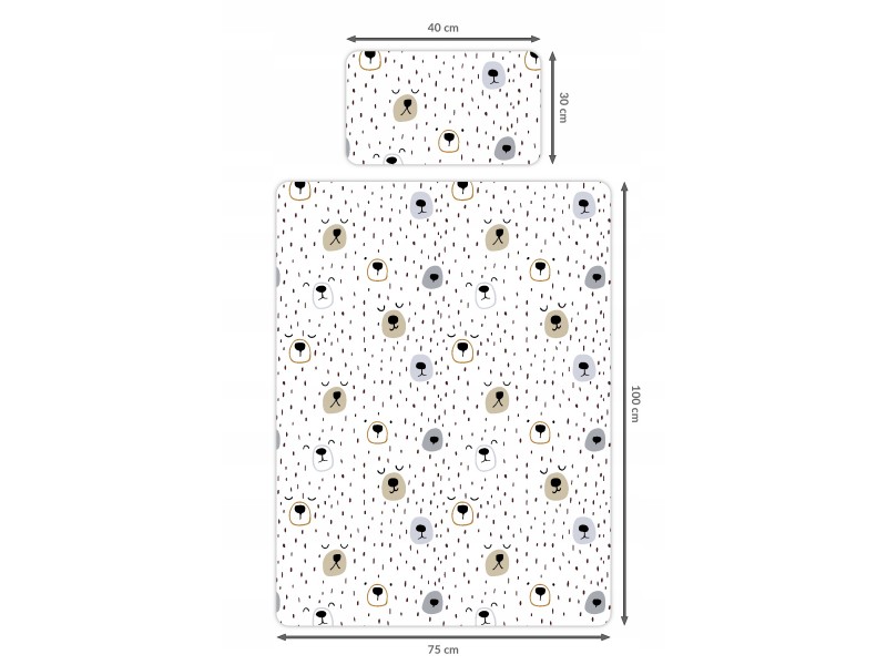 Pościel z wypełnieniem | Deszczowe misie