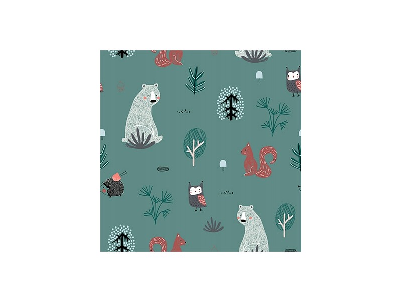 Kocyk 50cm x 75cm | Zielony las