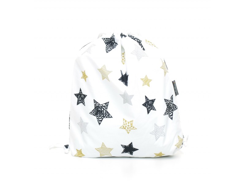 Worek 45cm x 55cm | Czarne gwiazdki