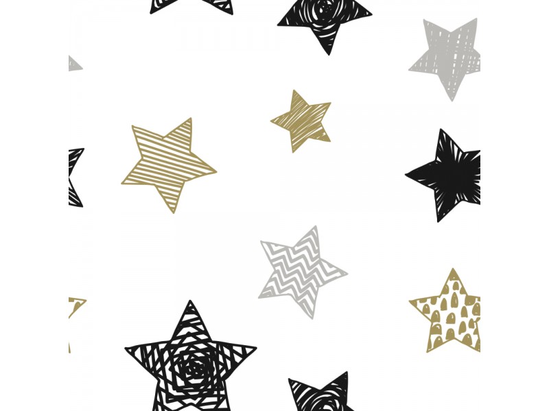 Girlanda | Czarne gwiazdki